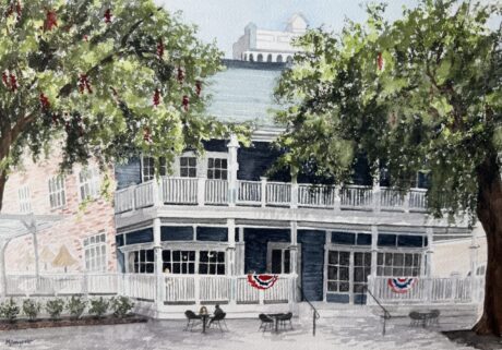 Freda's Fine Food – 21 x 255 – Framed Watercolor $300